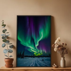 Affiche d'aurores boréales | Art mural aurore boréale image 4