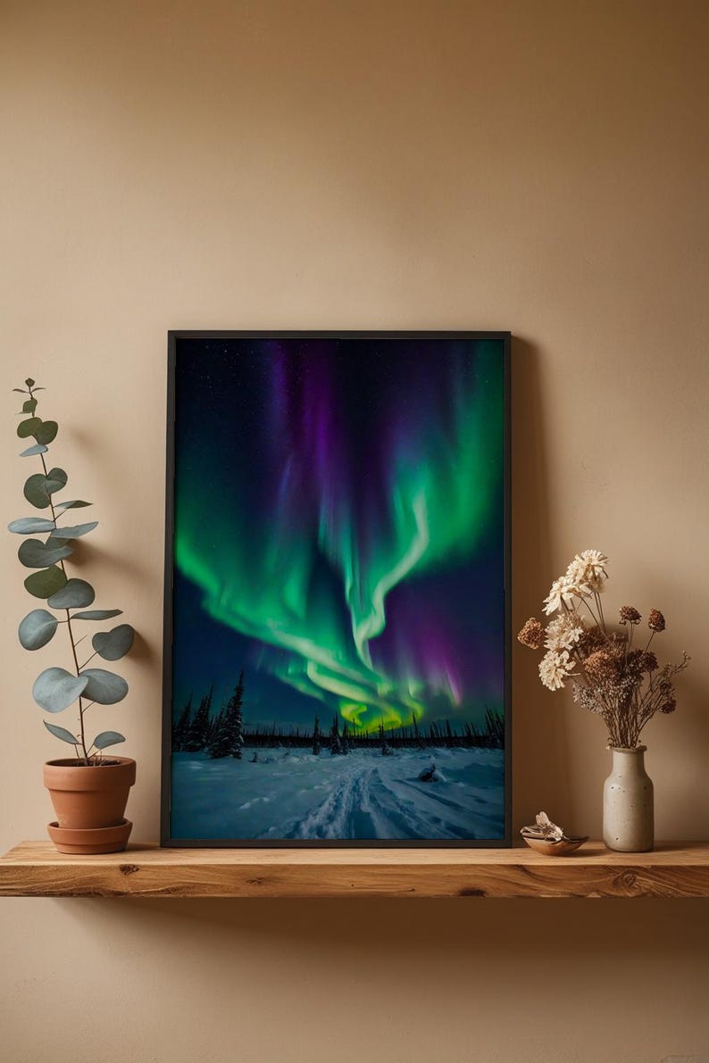 Affiche d'aurores boréales | Art mural aurore boréale image 4