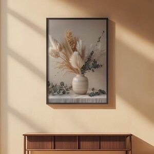 Póster de flores secas / Arte botánico escandinavo / Impresión mural minimalista imagen 2