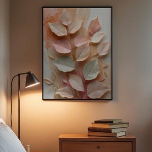 Hojas botánicas color melocotón / Póster romántico de naturaleza / Arte rural imagen 4