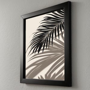 Tropical Palm Leaf Art | Black Botanical Poster | Boho Plant Decor afbeelding 8
