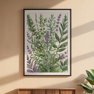 Culinary Herb Garden | Botanical Kitchen Art | Rustic Herbal Poster Bild 6