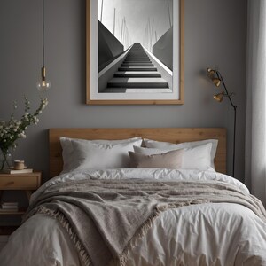 Geometric Staircase | Minimalist Architecture | Journey Perspective Art image 10