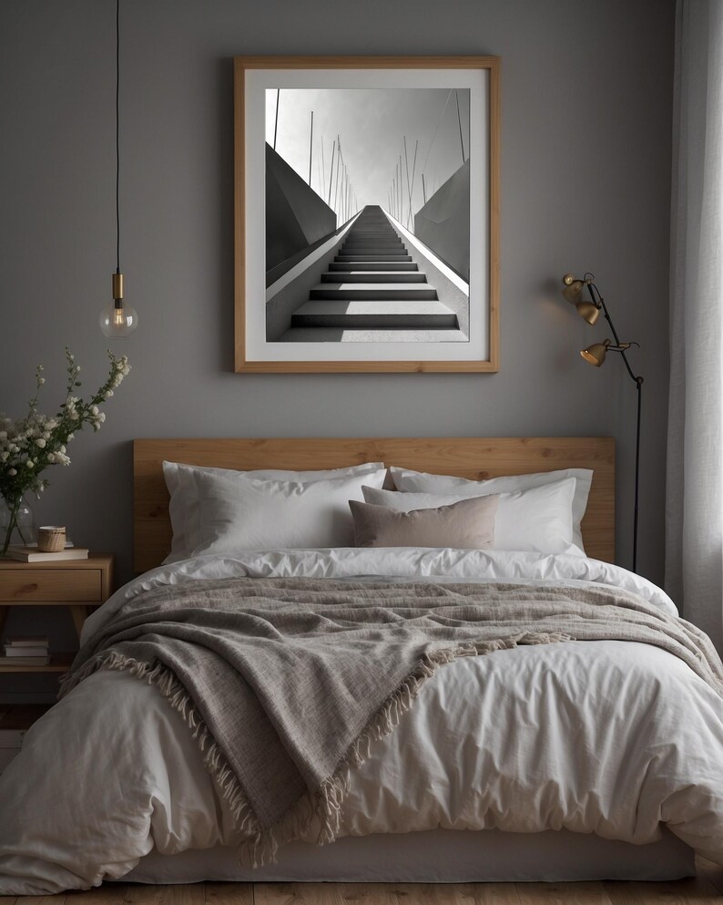 Geometric Staircase | Minimalist Architecture | Journey Perspective Art image 10