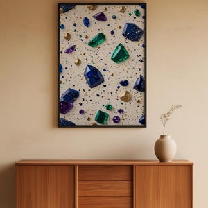 Terrazzo bijou | Motif abstrait de luxe | Décoration d'intérieur moderne image 5