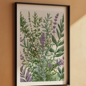 Culinary Herb Garden | Botanical Kitchen Art | Rustic Herbal Poster Bild 7