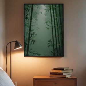 Bamboo forest art | Zen mist poster | Asian landscape decor image 3