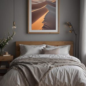 Póster de dunas del desierto / Arte mural con paisaje de arena dorada / Impresión de naturaleza imagen 7