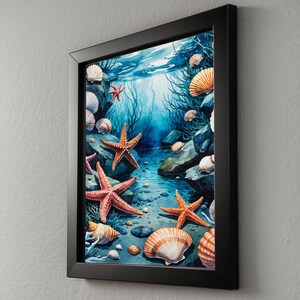 Tide Pool Ecosystem | Marine Life Illustration | Coastal Science Art image 8