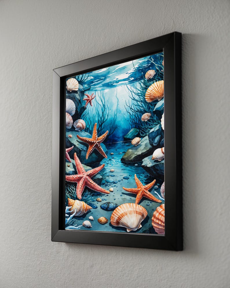 Tide Pool Ecosystem | Marine Life Illustration | Coastal Science Art image 8