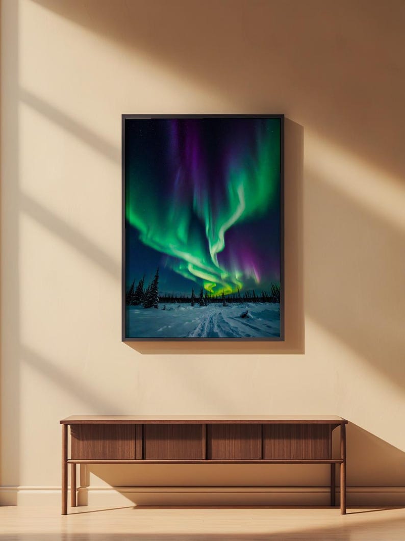 Affiche d'aurores boréales | Art mural aurore boréale image 2