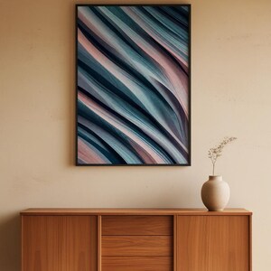 Abstract Stripes Art | Modern Diagonal Lines Poster | Contemporary Wall Decor Bild 5