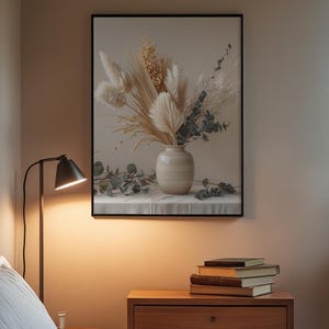 Póster de flores secas / Arte botánico escandinavo / Impresión mural minimalista imagen 3