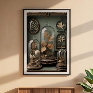 Gabinete de curiosidades / Especímenes botánicos antiguos / Decoración steampunk imagen 6