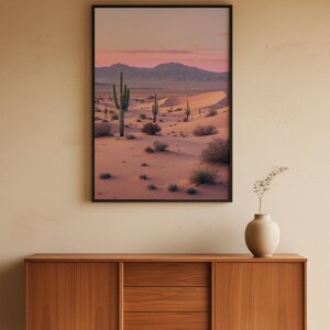 Desert Sunrise | Minimal Landscape Poster | Southwest Wall Art Print image 9