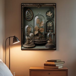 Gabinete de curiosidades / Especímenes botánicos antiguos / Decoración steampunk imagen 3