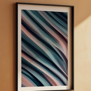 Abstract Stripes Art | Modern Diagonal Lines Poster | Contemporary Wall Decor Bild 7