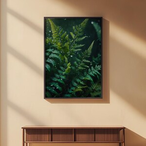 Dewy Fern Close-up | Macro Botanical Art | Nature Detail Poster image 2