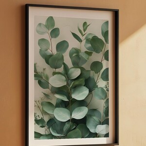 Eucalyptus Leaves Art | Botanical Wellness Poster | Sage Green Decor afbeelding 7