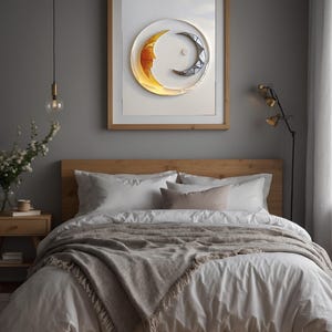 Sun Moon Minimalist | Celestial Line Art Poster | Modern Boho Decor image 10