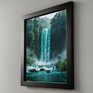 Lush Waterfall | Cascading Water Landscape | Forest Nature Power image 8