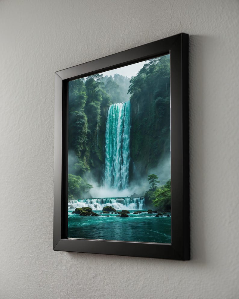 Lush Waterfall | Cascading Water Landscape | Forest Nature Power image 8