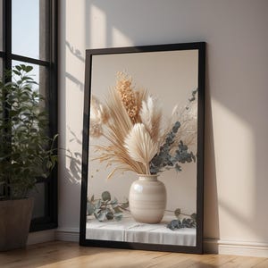 Póster de flores secas / Arte botánico escandinavo / Impresión mural minimalista imagen 9