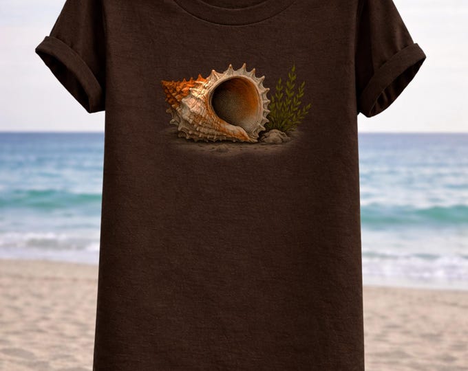 Sunset Conch Shell T-Shirt – Ocean Lovers Beach Tee