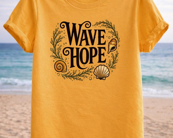 Wave of Hope Ocean T-Shirt – Shells, Sea Inspired Unisex Tee