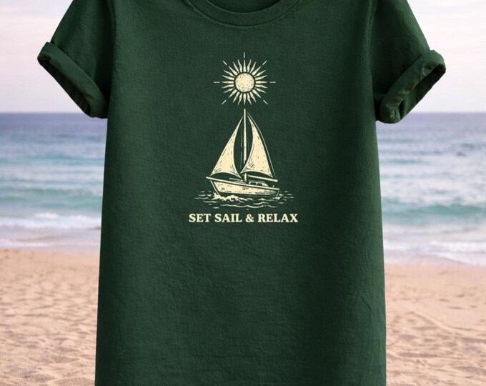 Nautical Sailboat T-Shirt – Oceanline Relaxing Sailboat Graphic Tee