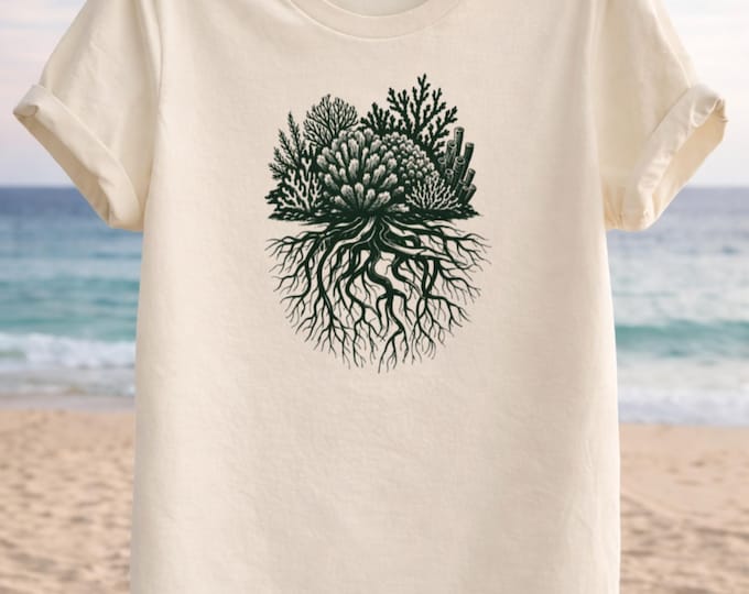 Rooted Coral Tree T-Shirt – Ocean Life Nature Art Tee