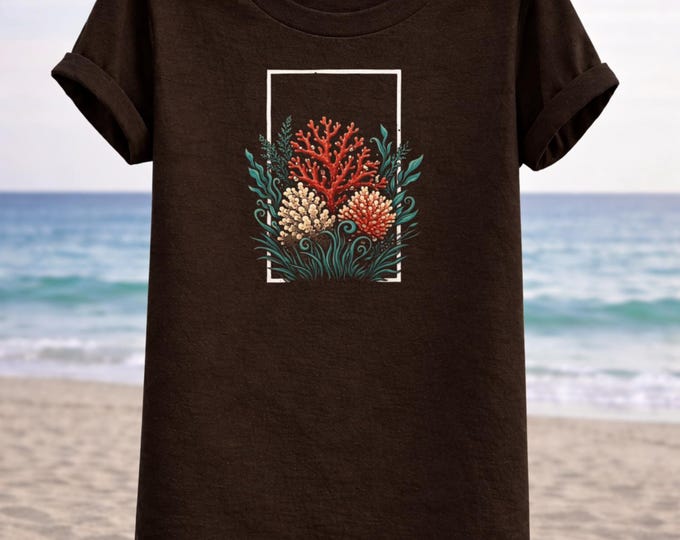 Coral Garden T-Shirt – Underwater Marine Illustration Tee