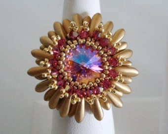 Flower Power Crystal Ring Tutorial