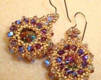 シックなクリスタルイヤリングの作り方