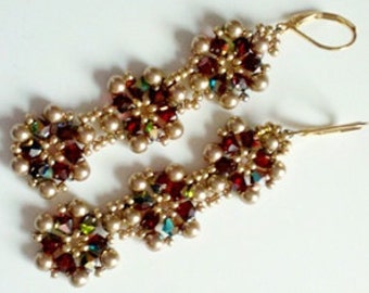 Crystal Flower Dangle Earring Tutorial