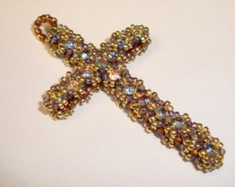 Crystal Mosaic Cross Pendant Tutorial