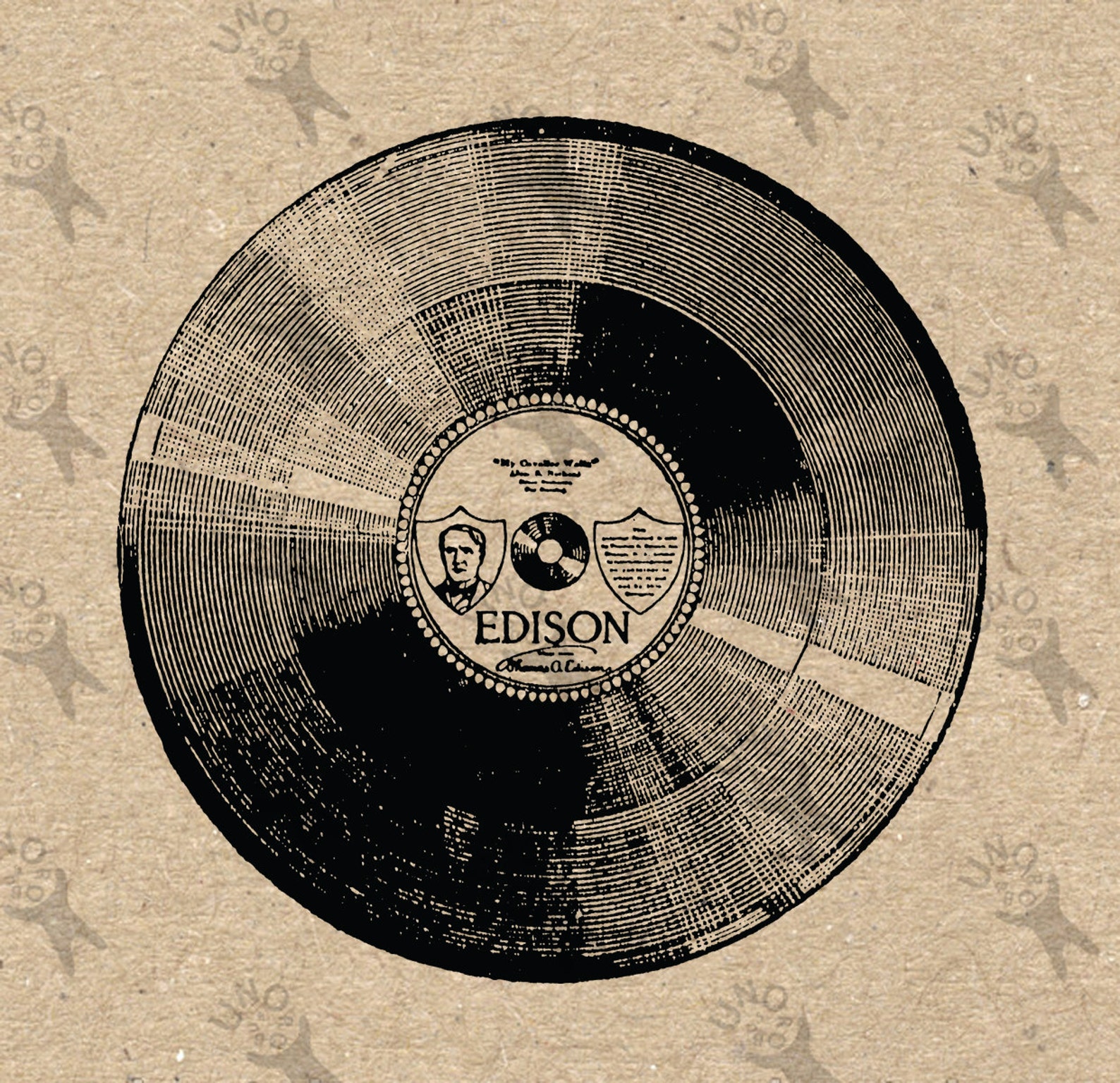 Retro Vinyl Record image Instant Download printable Vintage Etsy