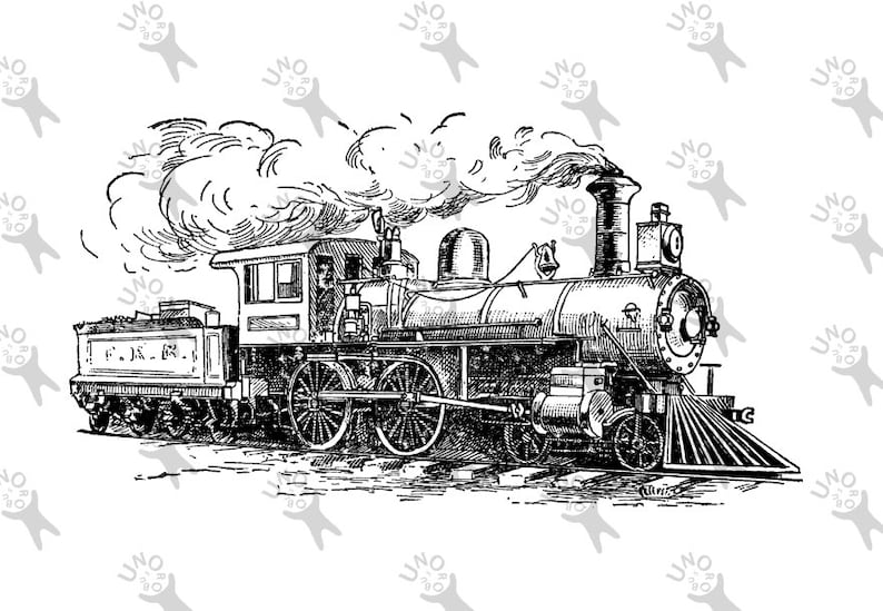 Dessin Train Vapeur  Coloriage Locomotive À Imprimer Pour Les Enfants