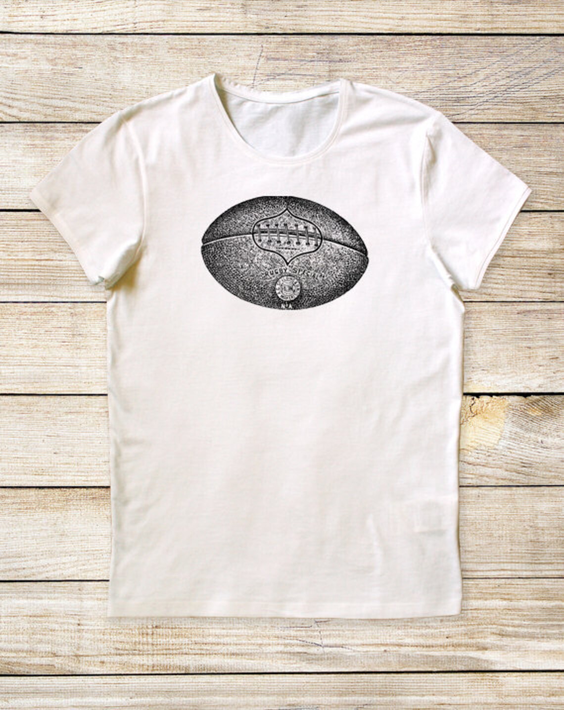 Printable Rugby Ball football black and white vintage image Etsy