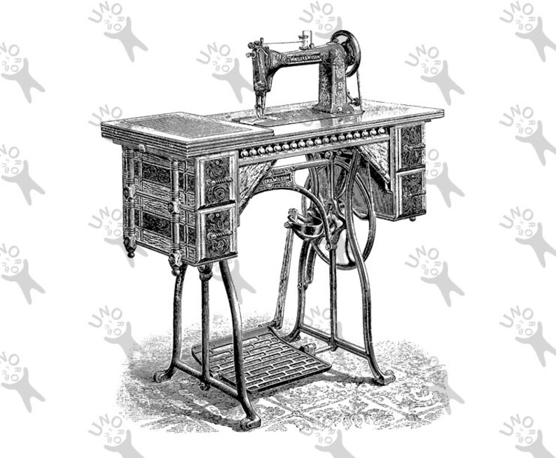 Vintage Sewing Machine image Instant Download printable | Etsy