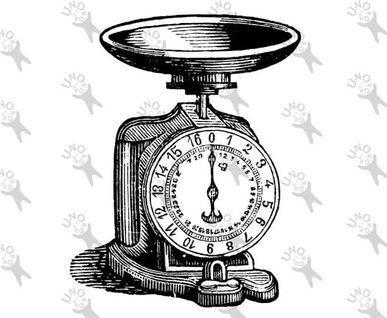 Vintage Weigher Kitchen Scales image Instant Download