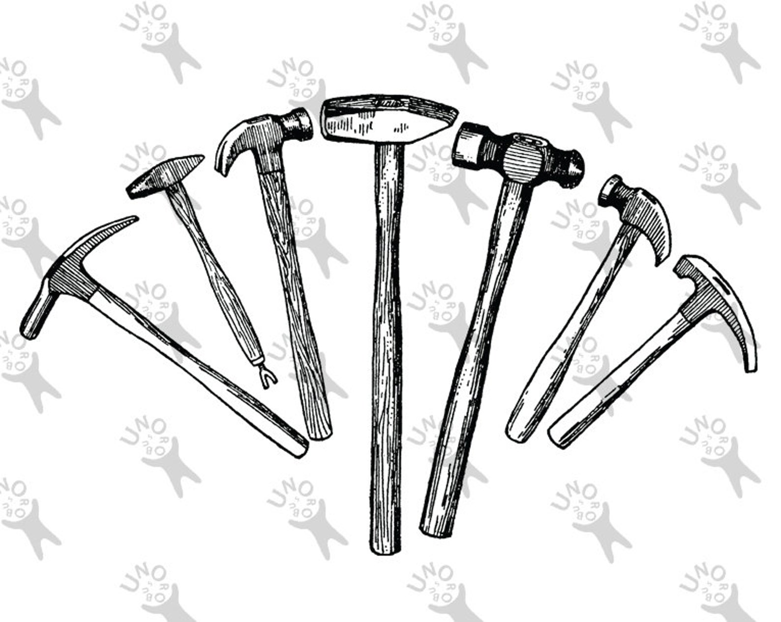 Image Hammer Types Tools Instant Download picture Digital Etsy