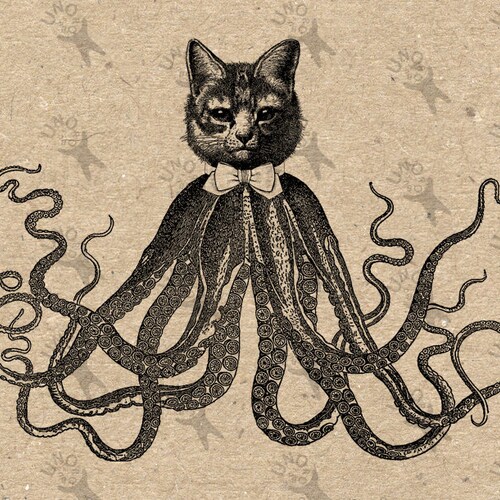 Instant Download Printable OCTOPUS in Bath Digital Clip Art | Etsy