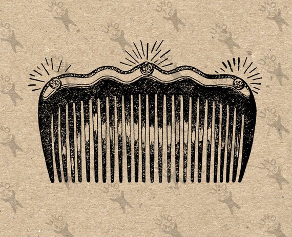 Vintage Comb Printable Image Salon Barber Hairdresser Picture Etsy