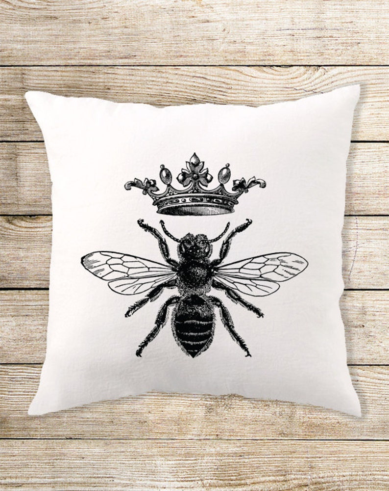 Vintage black and white image Queen Bee Queen Instant Download | Etsy