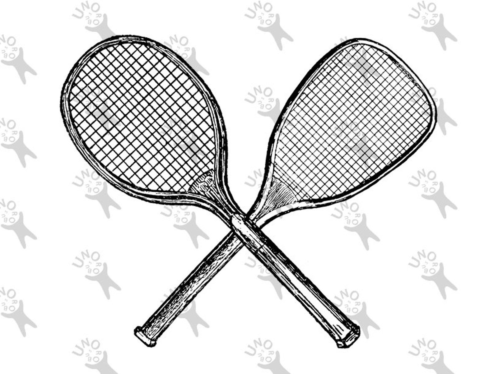 Vintage Tennis Racket Sport Instant Download Digital Printable | Etsy