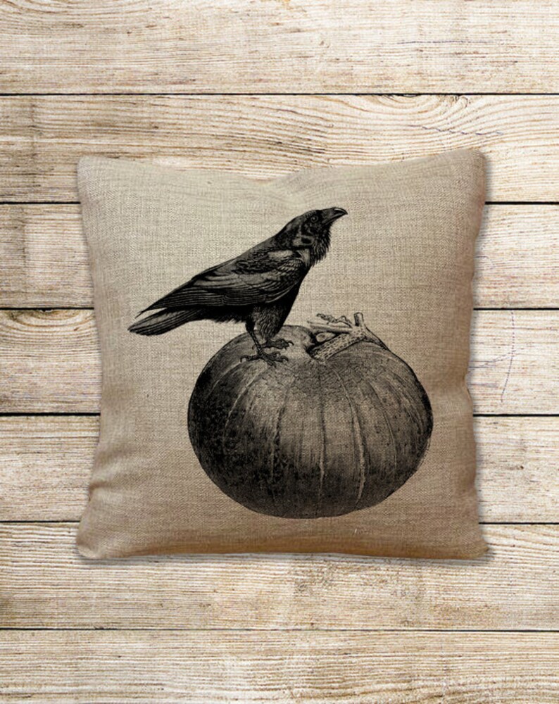 Halloween Raven Crow Pumpkin Image Instant Download Digital | Etsy