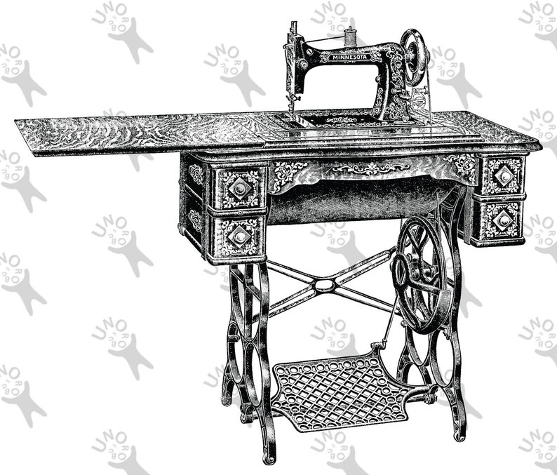 Vintage Sewing Machine image Instant Download printable | Etsy