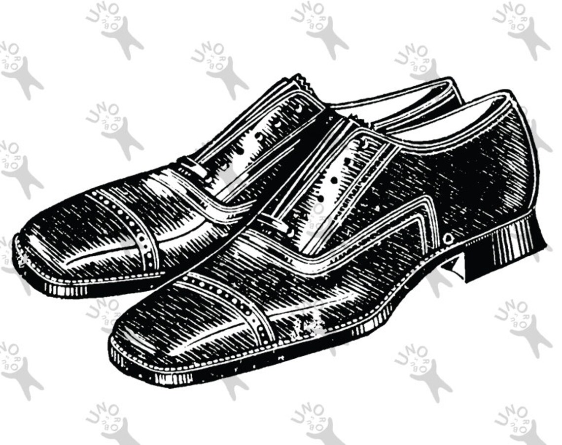 Vintage Image Mens Shoes Instant Download Digital Printable Etsy