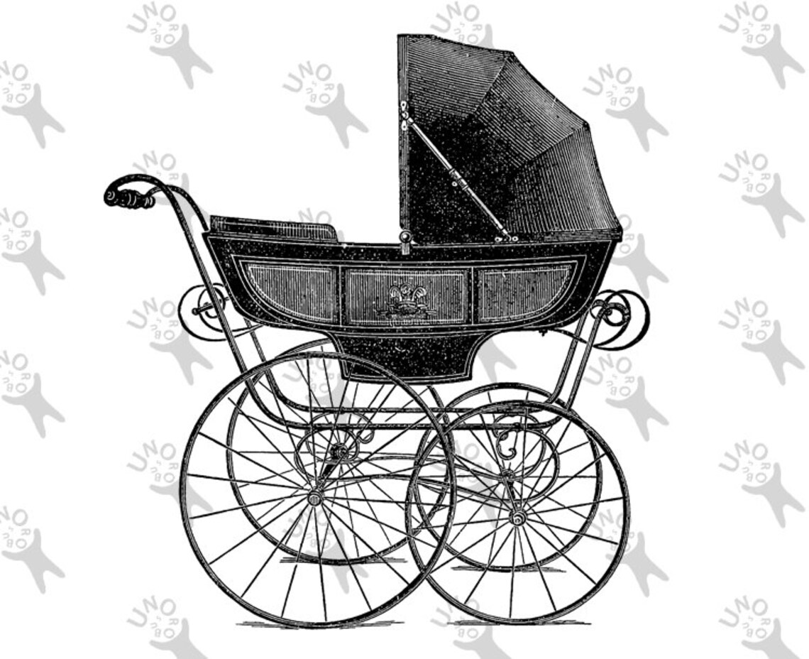 Vintage Image Baby Carriage Buggy Pram Antique Picture Instant Etsy